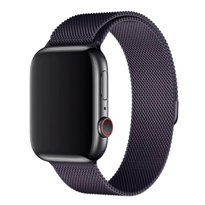 Ремешок для Apple Watch 42/44 mm Gurdini Milanese Loop Gray, серый