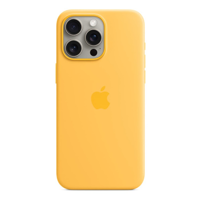 Чехол Silicone Case для Apple iPhone 15 Pro Max с MagSafe Yellow, Желтый