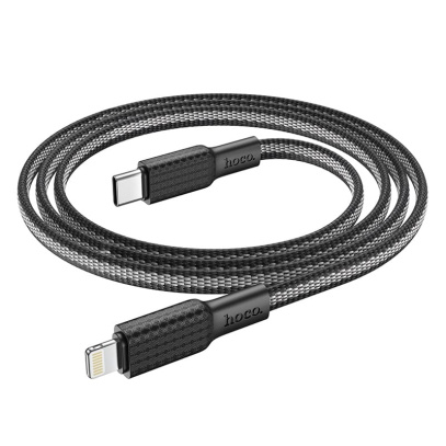 Кабель hoco. Type-C – Lightning “Jaeger” 20W, 1 м (X69) Черный