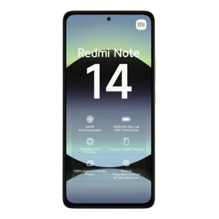 Xiaomi Redmi Note 14 6/128Gb Lime Green, зелёный
