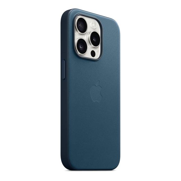 Чехол Кожаный Apple iPhone 15 Pro с MagSafe Blue, синий