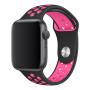 Ремешок для Apple Watch 42/44 mm Nike+ Silicone Sport Band Чёрно-розовый