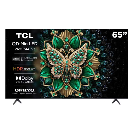 Телевизор TCL 65" 4K UHD, 144 Гц, QD-Mini LED (65C6K)