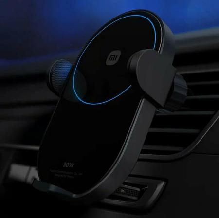 Держатель с беспроводной зарядкой Xiaomi Wireless Car Charger 30W BHR7063CN (W03ZM) Чёрный