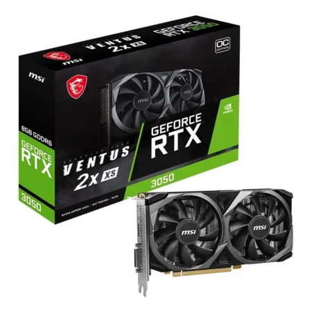 Видеокарта MSI Nvidia GeForce RTX 3050 Ventus 2X XS OC 8 Гб GDDR6 128 бит (RTX 3050 VENTUS 2X XS 8G OC)