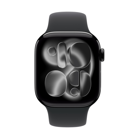 Apple Watch Series 11, 42 мм корпус из алюминия цвета «Jet Black», ремешок Sport Band размера M/L цвета «Black»
