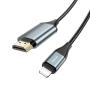 Кабель hoco. Lightning на HDMI, 2 м (UA15) Черный