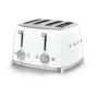 Тостер на 4 ломтика SMEG 50s style (TSF03WHEU) Белый
