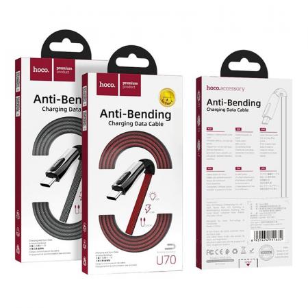 Кабель hoco. USB на Type-C, 1,2 м (U70) Черный