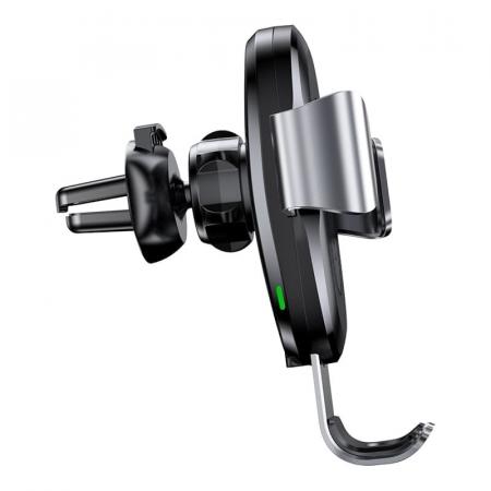Автомобильный держатель с функцией беспроводной зарядки Baseus Gravity Wireless Charger Car Mount (WXYL-0S) Черный