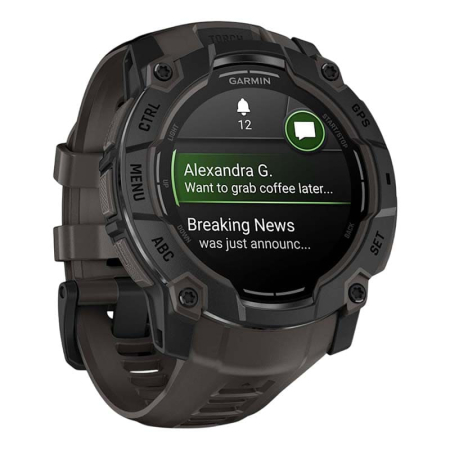 Часы Garmin INSTINCT 3 AMOLED 50мм Black, черный с угольно-черным ремешком